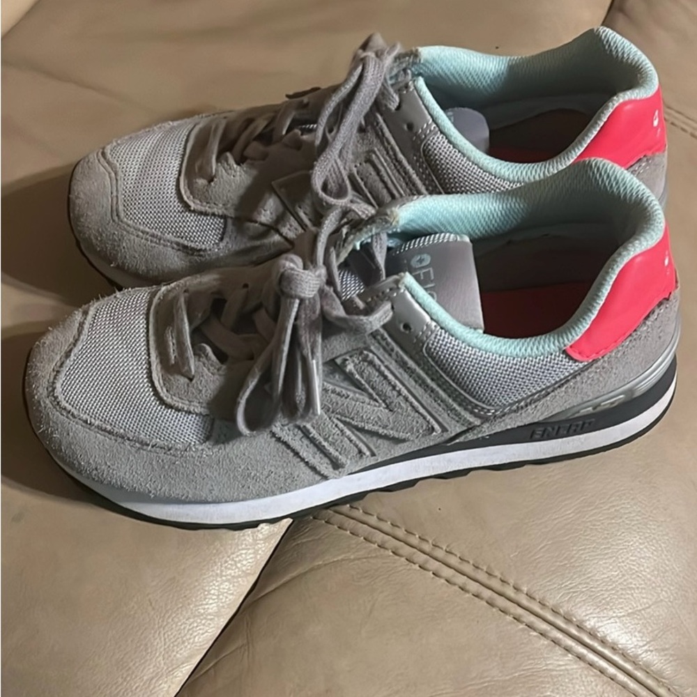 FIGS New Balance Women's Sneakers in Gray and Pink